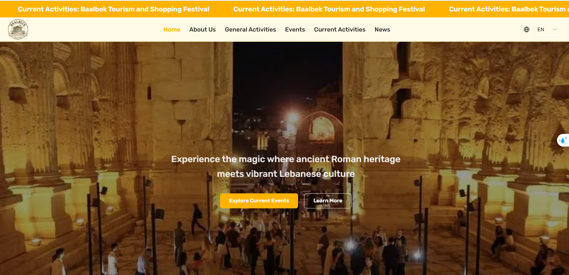Baalbeck Tourism Shop website preview