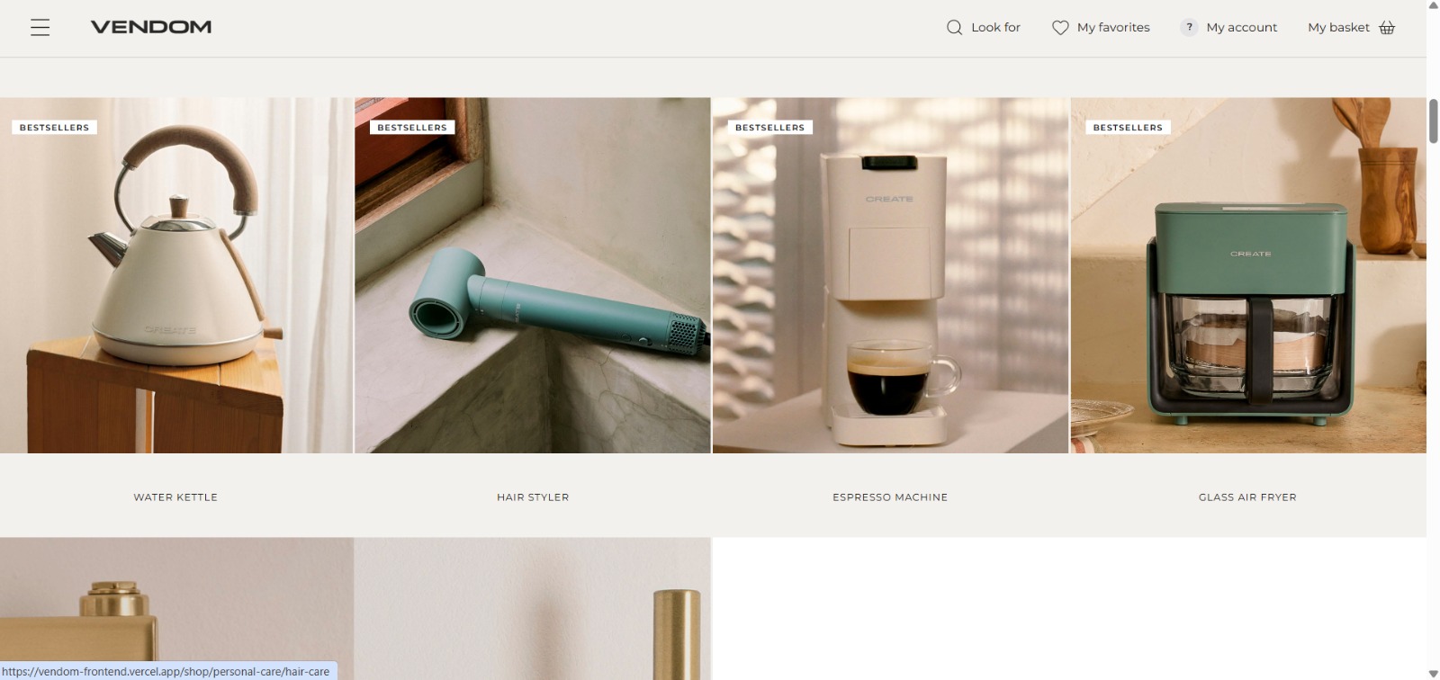 Vendom website preview
